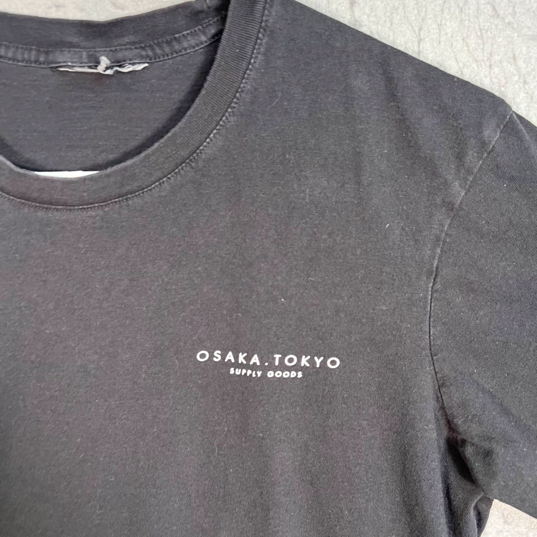 Vintage Osaka Tokyo Supply Goods Black Cotton T-Shirt Mens Small Size S Crew Neck Short Sleeve Graphic Print Vintage No Size US S / EU 44-46 / 1 - 4 Thumbnail