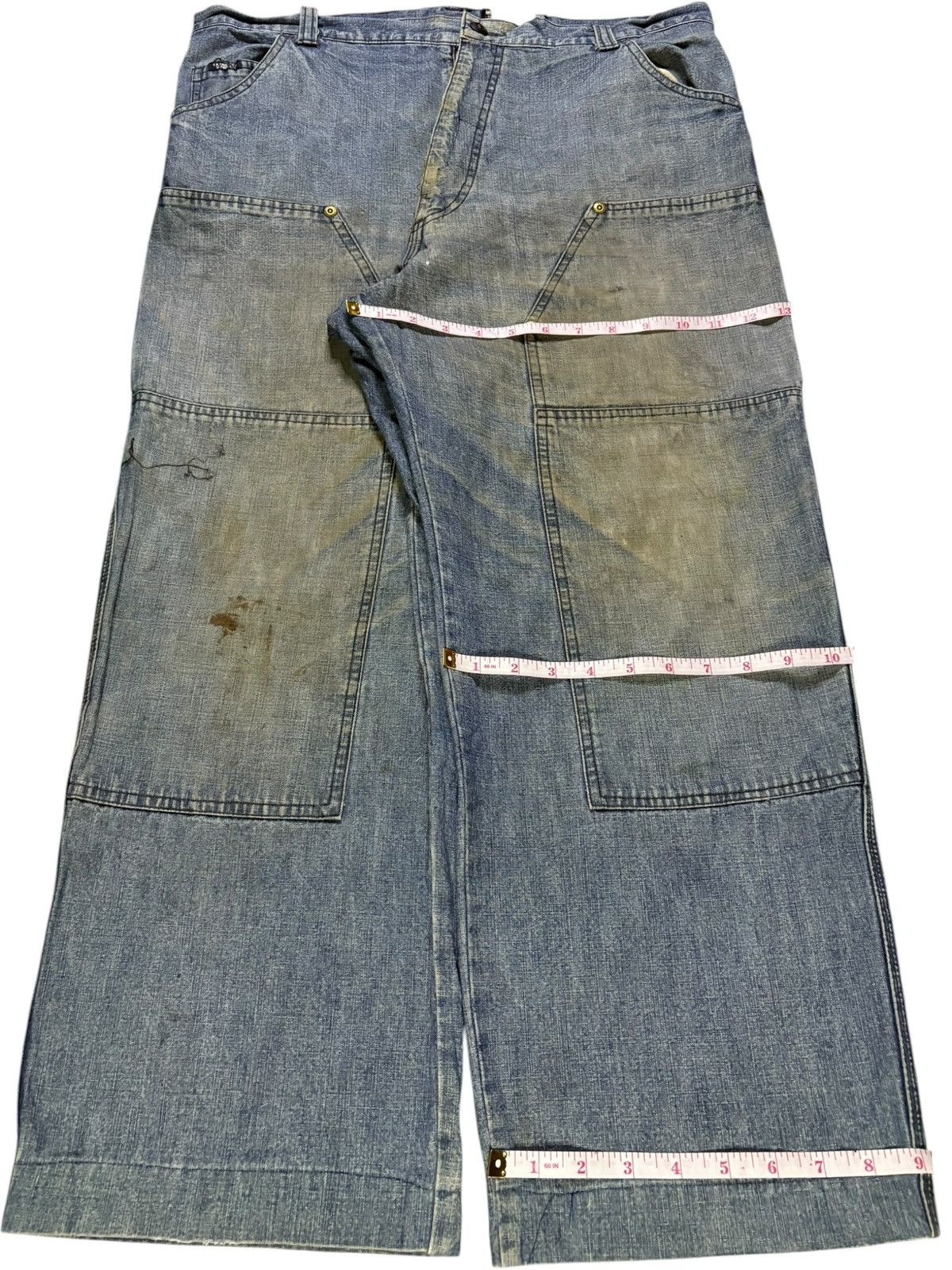 JNCO × Japanese Brand Vintage Japanese Brand Mud Wash Double Knee Baggy Jean Size US 35 - 12 Thumbnail