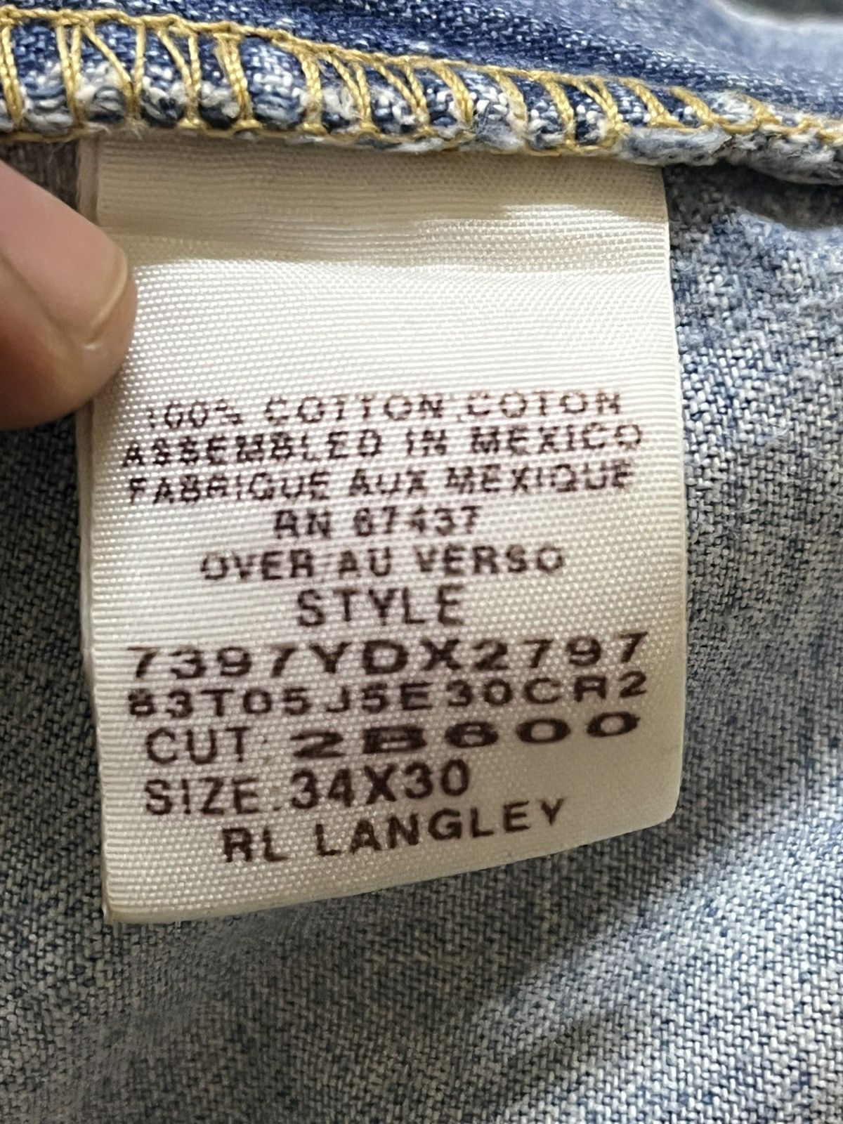 Polo Ralph Lauren Vintage Polo Ralph Lauren Baggy Faded Denim Size US 38 / EU 54 - 11 Thumbnail