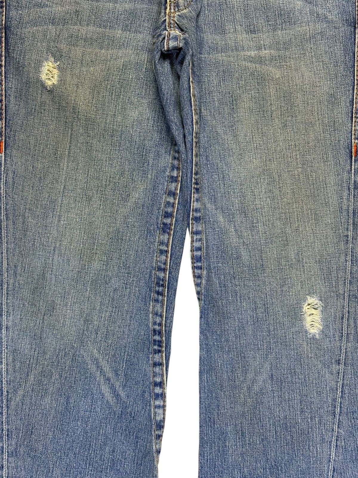 True Religion Vintage USA True Religion Joey Mud Wash Distress Flare Jeans Size US 35 - 5 Thumbnail
