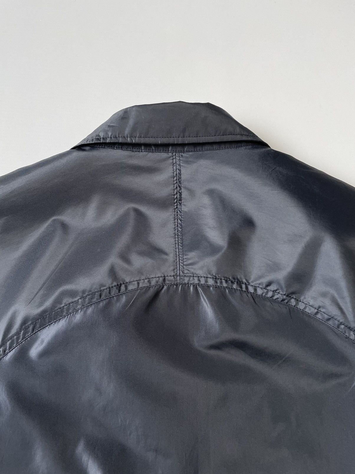 Prada Dark Blue Nylon Zip Mac Jacket Size US M / EU 48-50 / 2 - 16 Thumbnail