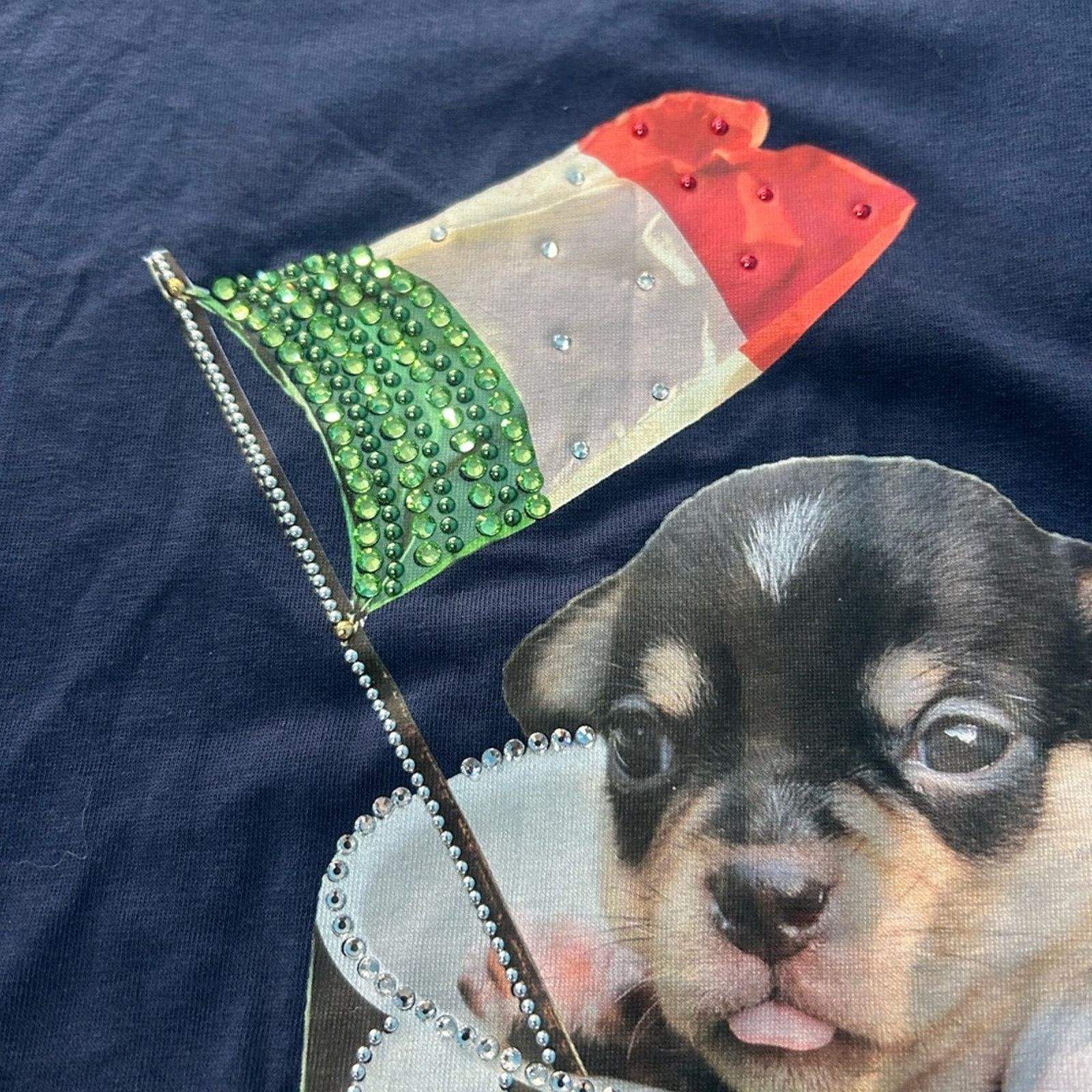 Other EAN 13 Swarovkski Crystal Accent Shirt Puppy Nautical Navy 6 Size M / US 6-8 / IT 42-44 - 12 Thumbnail