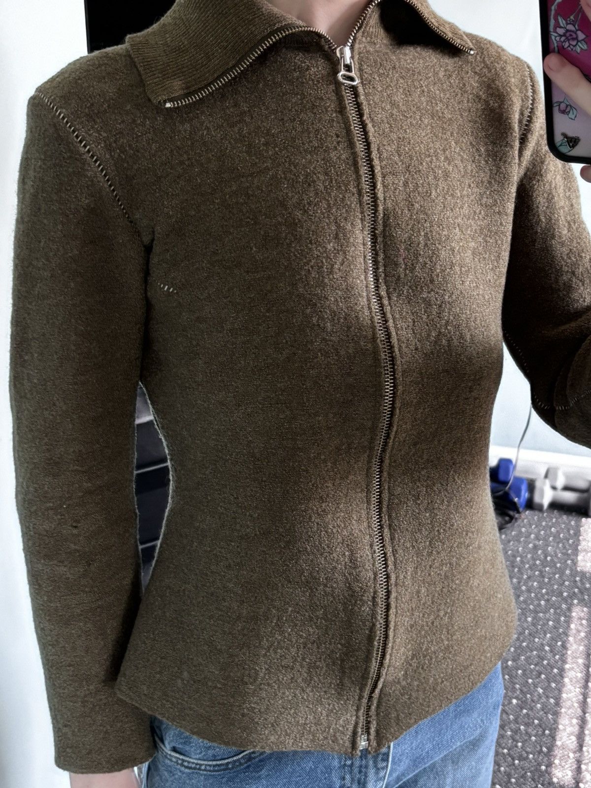Maison Margiela MM6 Wool Khaki Jacket Size S / US 4 / IT 40 - 7 Thumbnail