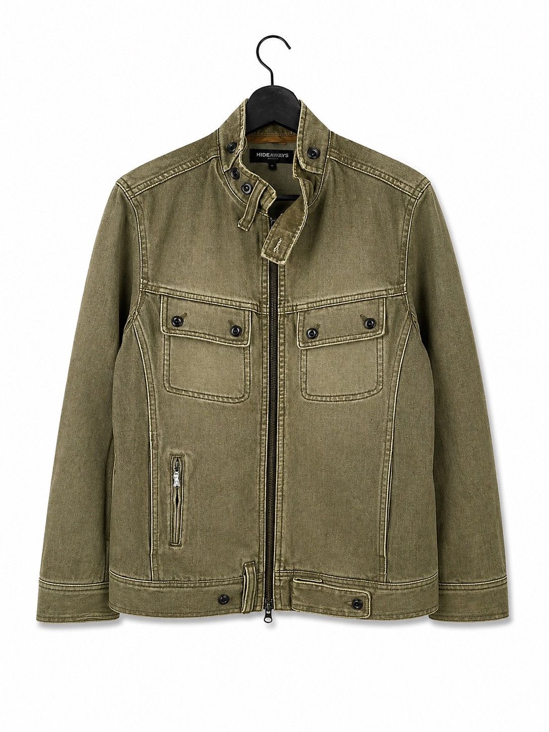 Nicole Club Hideaways Nicole Vintage Denim Jacket Olive Brown Workwear Size US S / EU 44-46 / 1 - 1 Thumbnail
