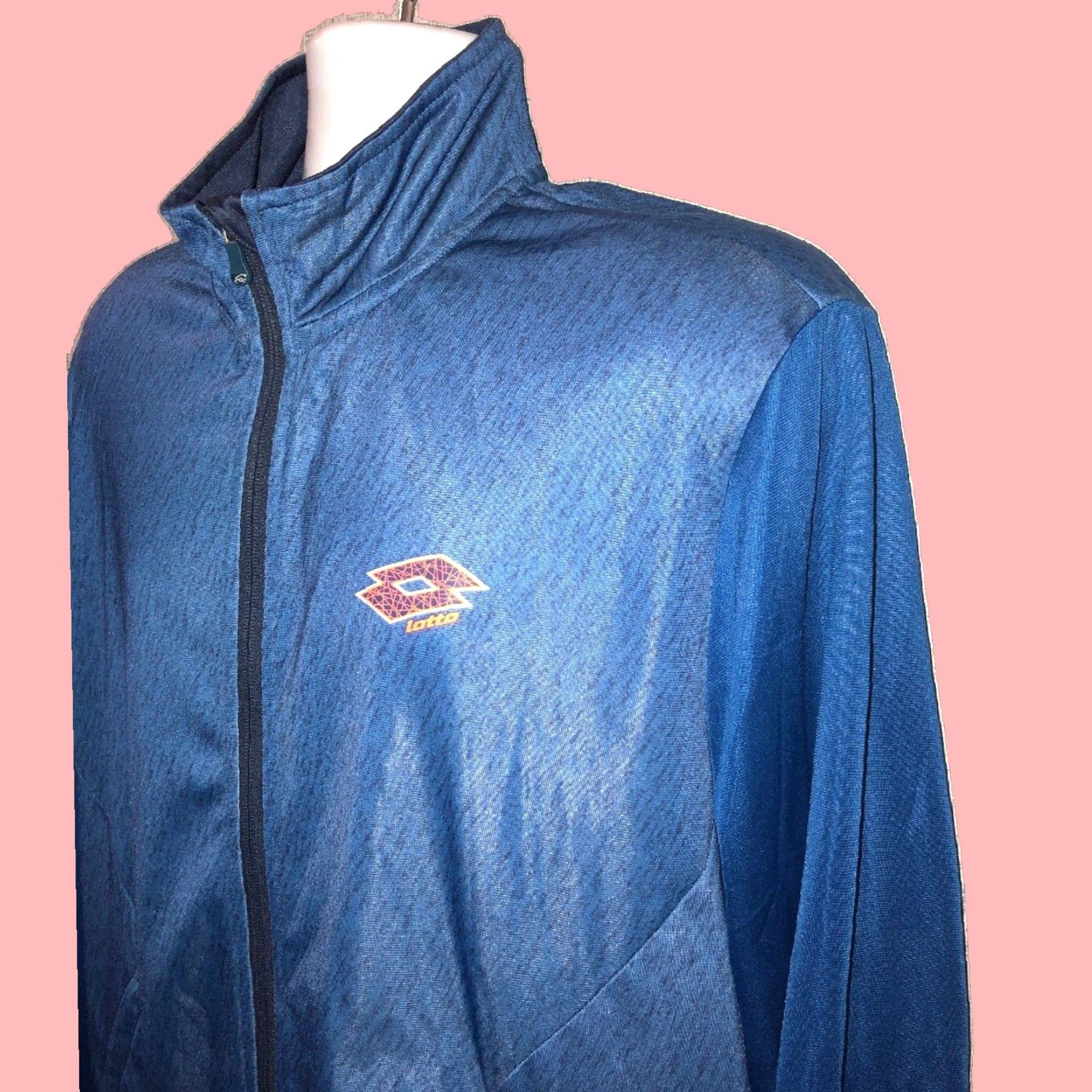 Vintage Mens XXL Blue Long Sleeve Full Zip Italian Sport Design Jacket with Premium Lotus Inspiration for the Discerning Man Size US XXL / EU 58 / 5 - 2 Thumbnail