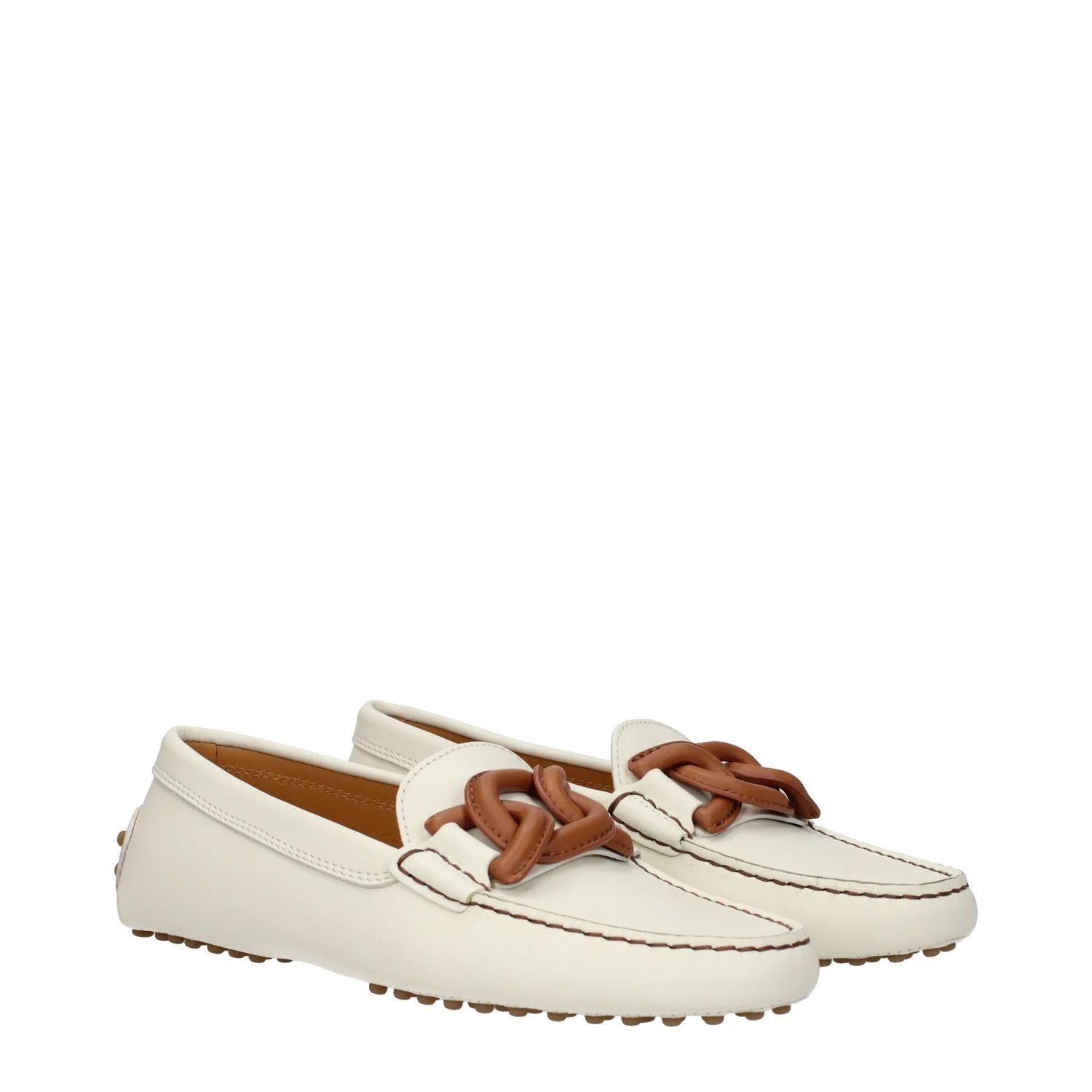 Tod's ob1o1e1224 Leather Loafers in White Size US 6 / IT 36 - 2 Thumbnail