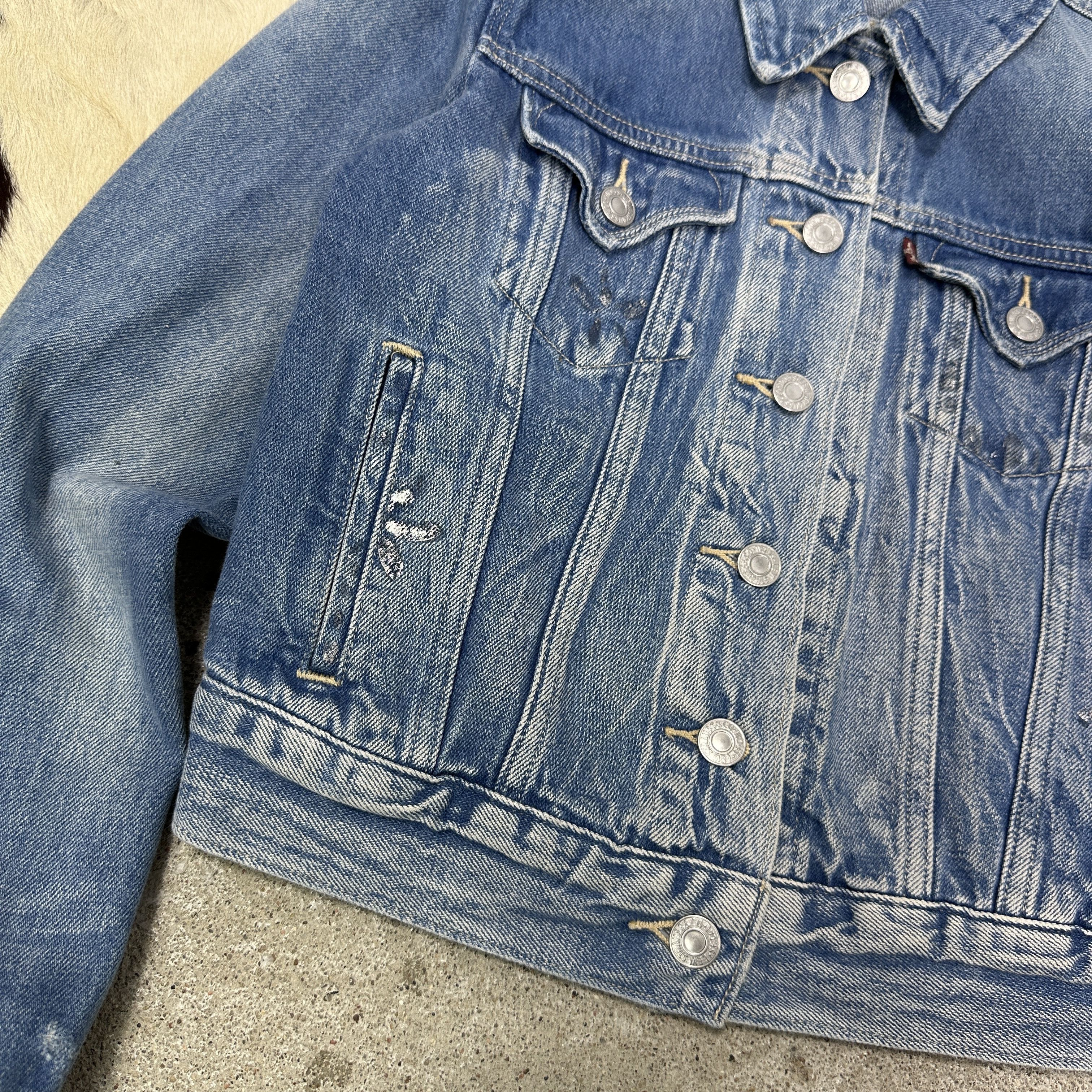 Levi's Vintage Denim Preppy Cropped Women's Levi's Jeans Jacket Y2K Size XS / US 0-2 / IT 36-38 - 3 Thumbnail