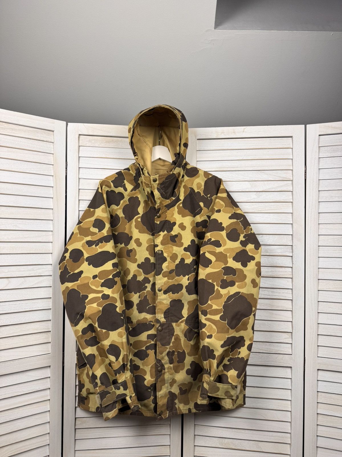 Vintage Vintage GORE-TEX Waterproof Camouflage Jacket Brown Beige Size US L / EU 52-54 / 3 - 2 Thumbnail