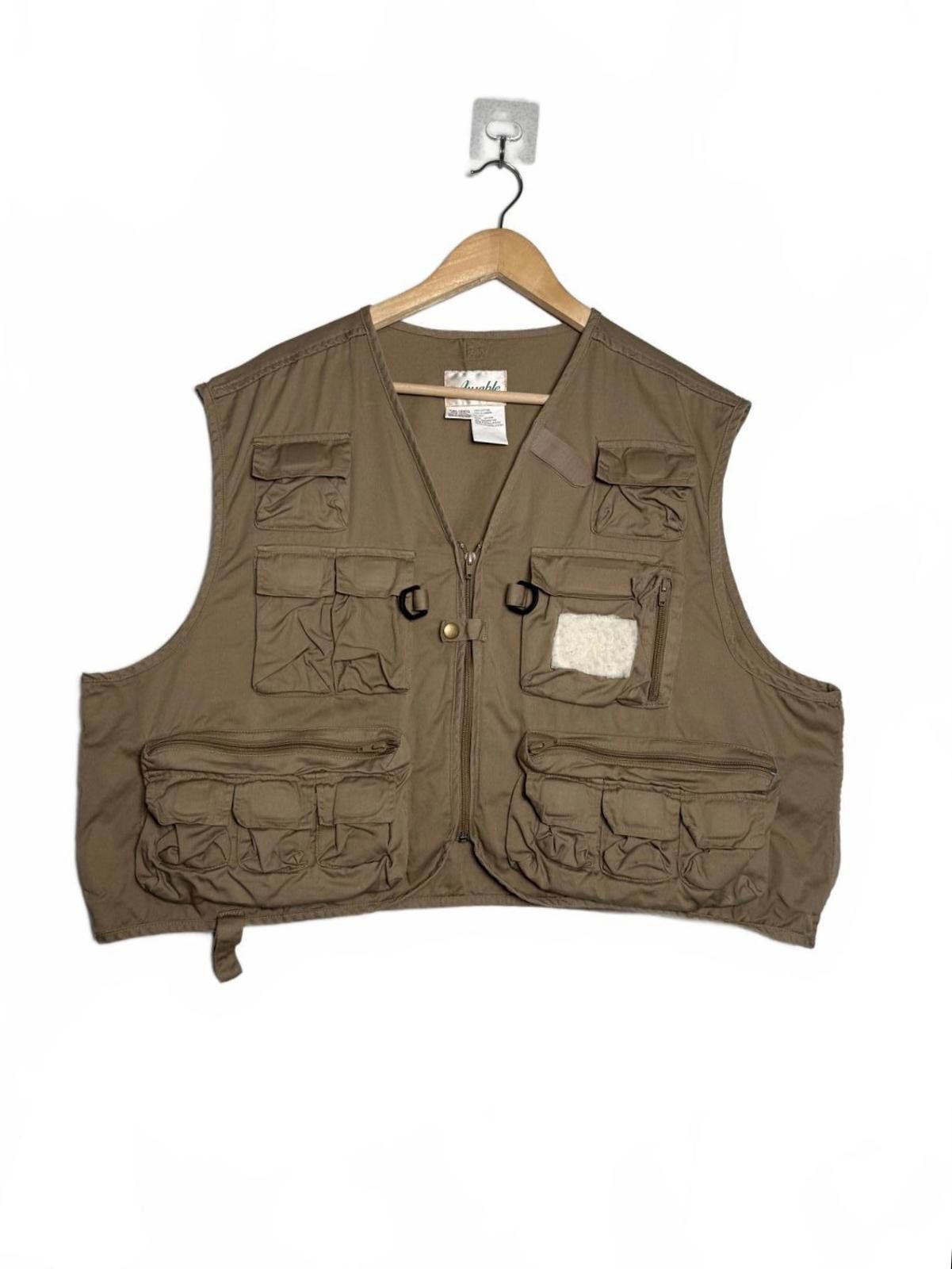 Unknown London Men Box Crop Tan Utility Multi-Pocket Cargo Vest Size US XXL / EU 58 / 5 - 1 Thumbnail