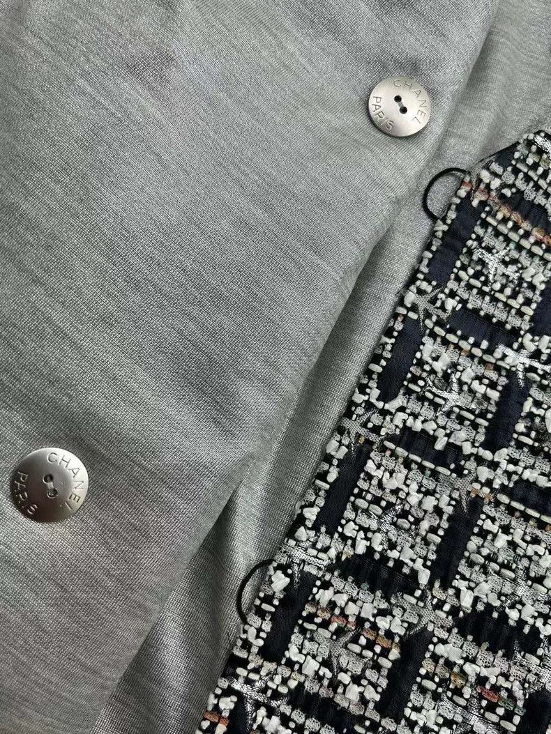 Chanel Chanel Airport series silver tweed jacket Size XXS / US 00 / IT 34 - 4 Thumbnail