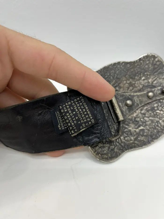 Just Cavalli Vintage Just Cavalli Crocodile Style Leather Belt Size 34 - 4 Thumbnail