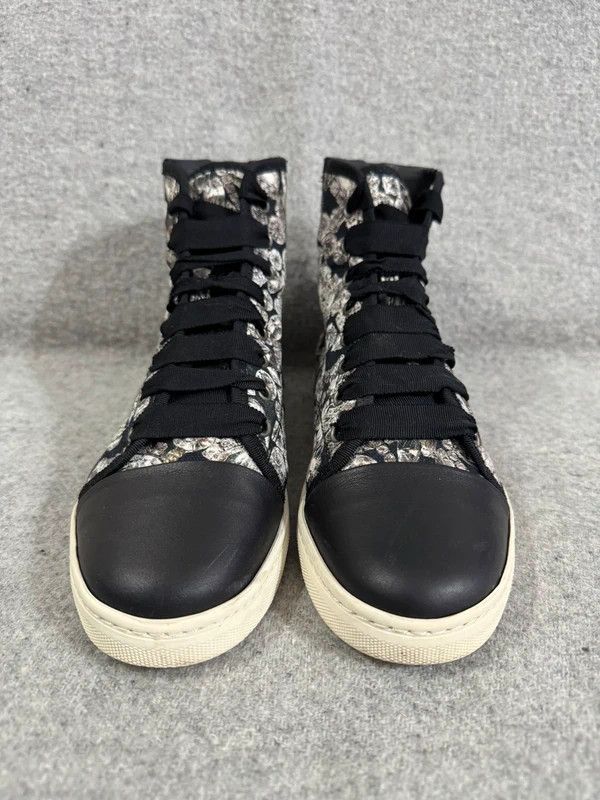 Lanvin Lanvin Jewels Diamond Print Leather Canvas High Sneakers 37 Size US 7 / IT 37 - 5 Thumbnail