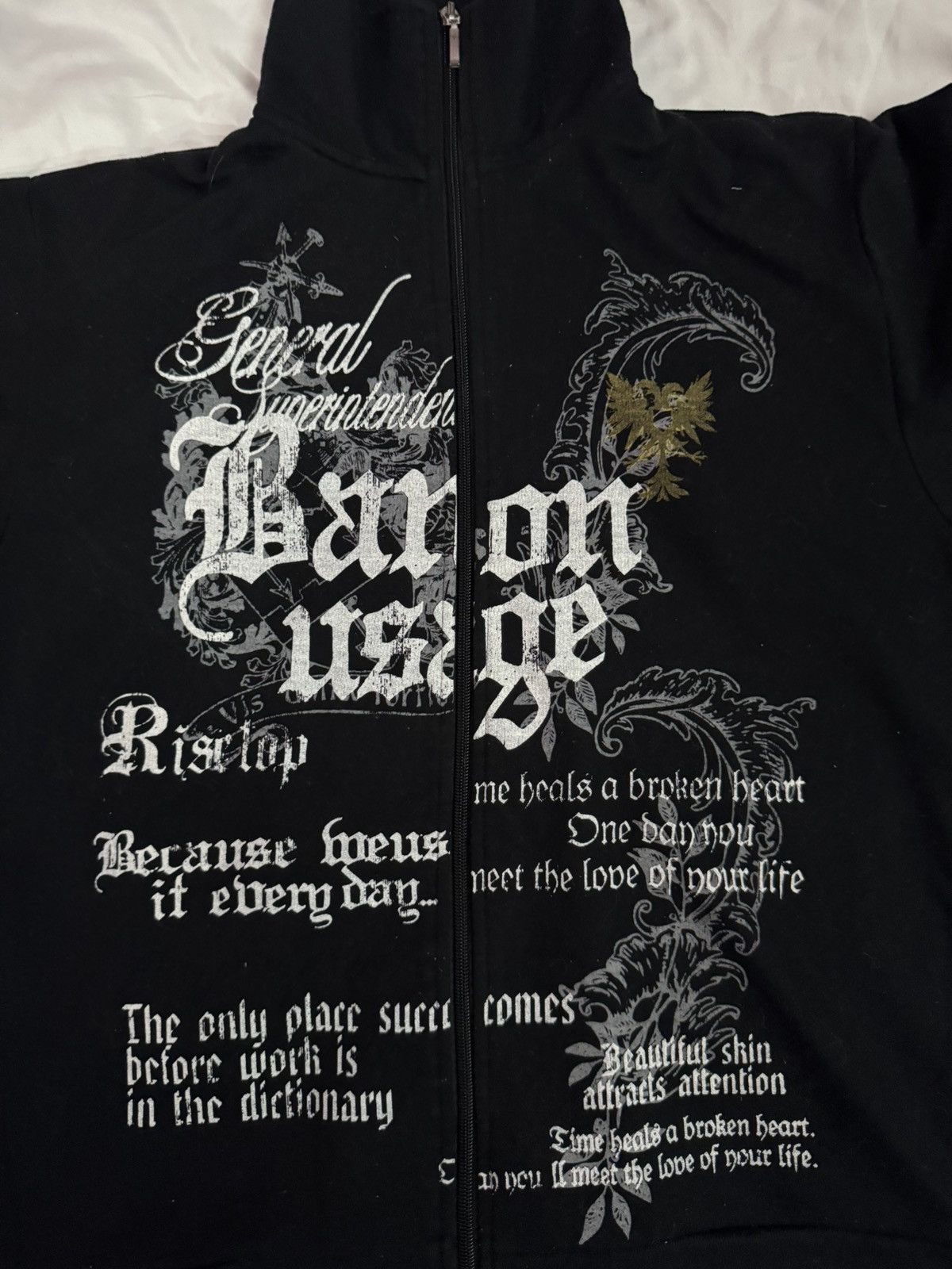 14th Addiction 2000s Wild Poems Grunge Punk Gothic Goa Zip Up Size US M / EU 48-50 / 2 - 3 Thumbnail