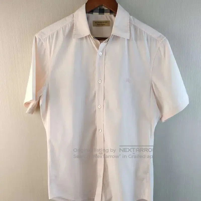 Burberry Burberry Pink Cotton Short Sleeve Shirt. Size US S / EU 44-46 / 1 - 1 Thumbnail