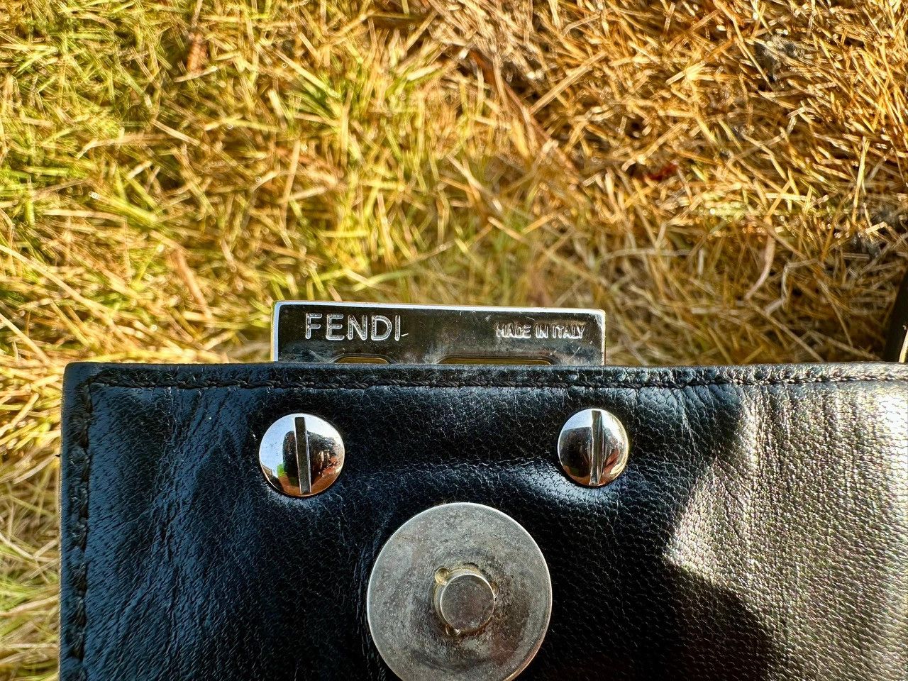 Fendi Authentic Fendi Mamma Baguette Black Neoprane Shoulder Bag Size ONE SIZE - 8 Thumbnail
