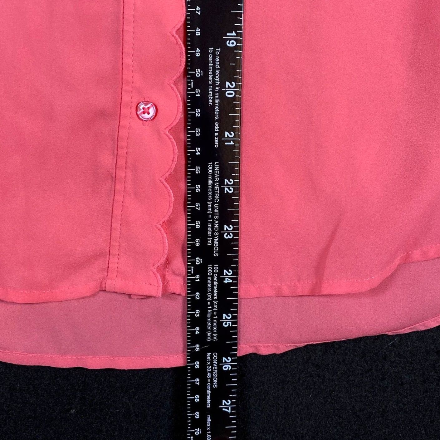 Banana Republic Banana Republic Womens Blouse Pink Petite Sleeveless Sheer V-Neck Button Regular Fit MP Holiday Workwear Casual Size M / US 6-8 / IT 42-44 - 7 Thumbnail