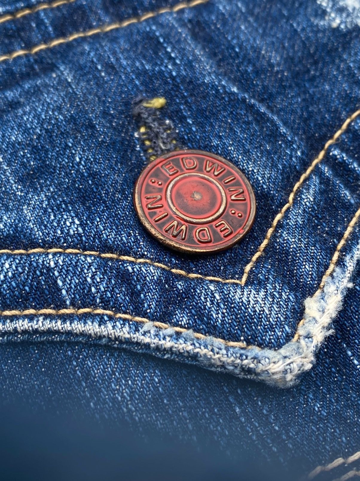Edwin Vtg Flare Edwin 503 Blue Trip Crazy Faded Denim🇯🇵 Size US 34 / EU 50 - 16 Thumbnail