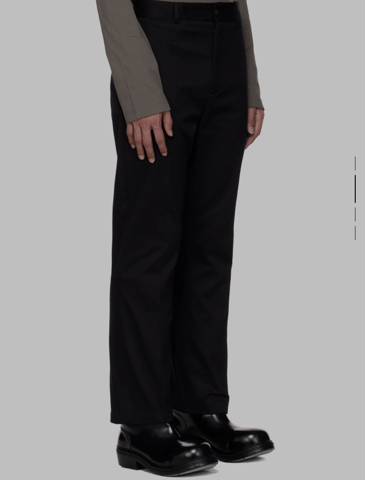Acne Studios Acne Studios Black Regular Fit Trousers Size US 31 - 2 Thumbnail