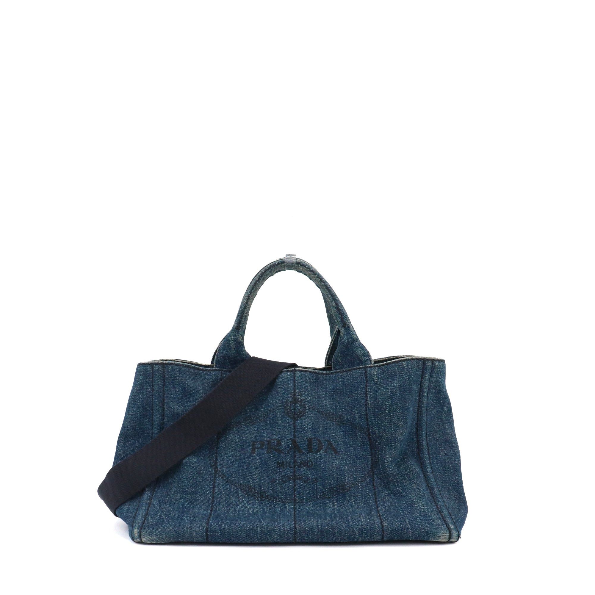 Prada PRADA - Canapa GM Prada handbag in blue denim Size ONE SIZE - 1 Thumbnail