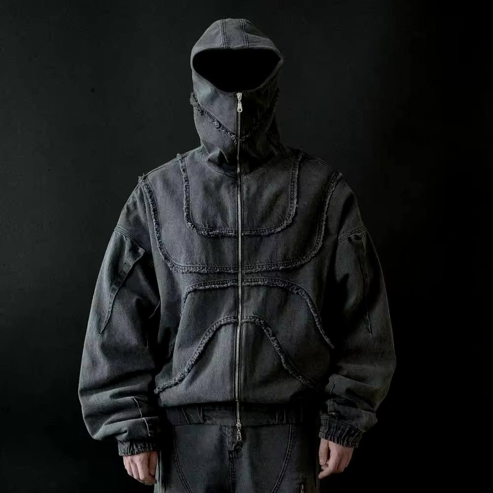 Japanese Brand × Vintage worn-out zip-up hoodie jacket. Size US L / EU 52-54 / 3 - 1 Thumbnail