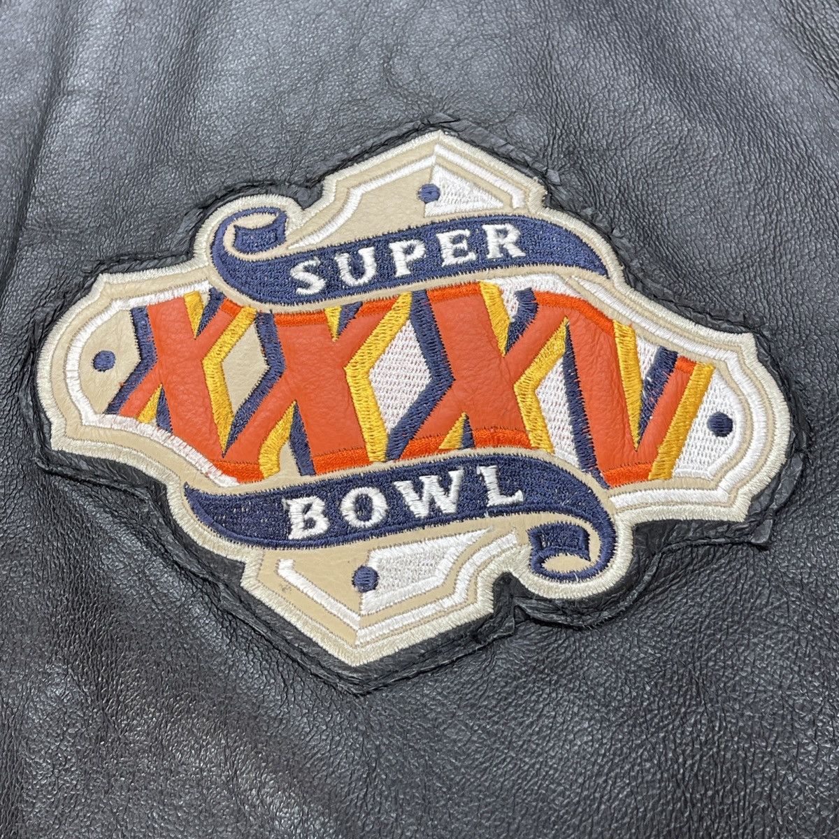 Vintage G III Carl Banks Super Bowl XXXV Leather Jacket XL Tampa FL Size US XXL / EU 58 / 5 - 6 Thumbnail