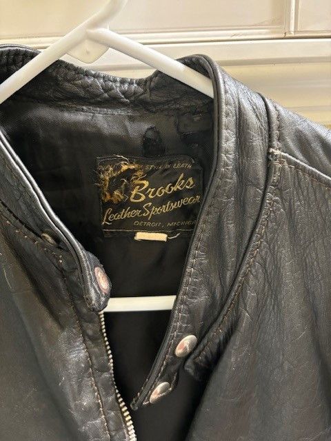 Brooks Brooks leather cafe motorcycle jacket Size US XL / EU 56 / 4 - 3 Thumbnail