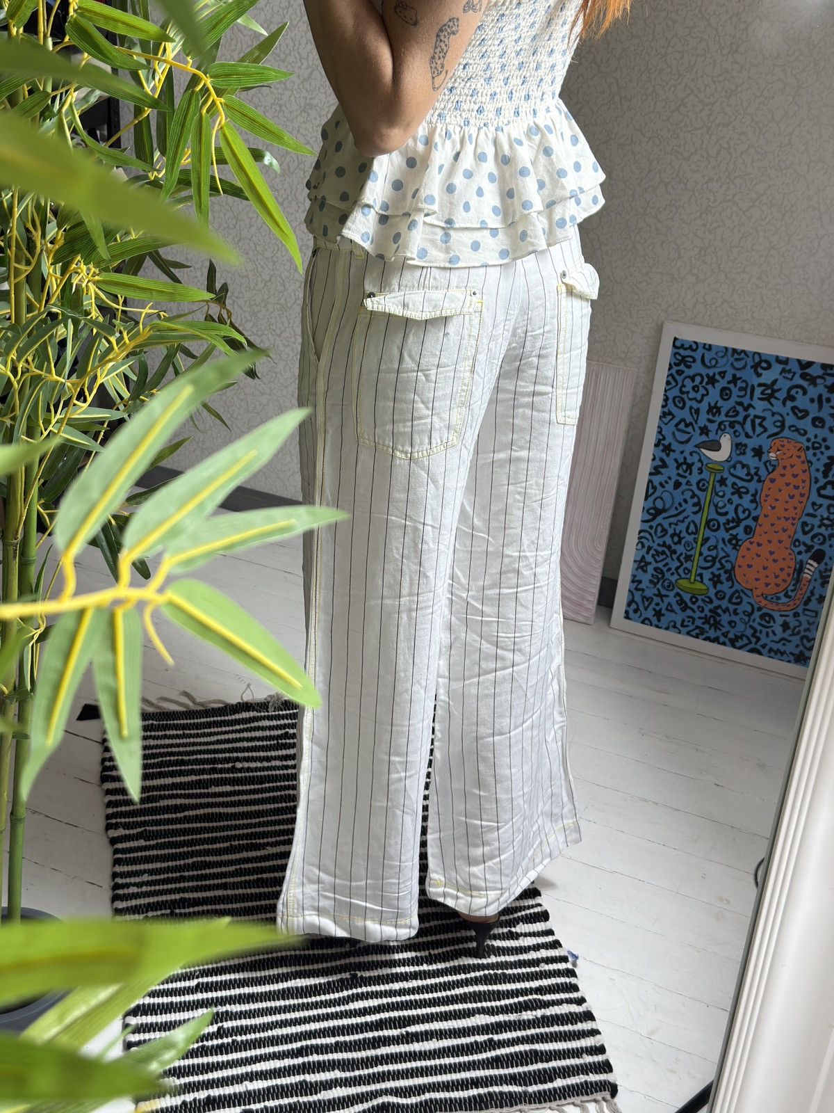 Cop Copine VINTAGE COP.COPINE 2000s IN STRIPES PALAZZO Size 28" / US 6 / IT 42 - 3 Thumbnail