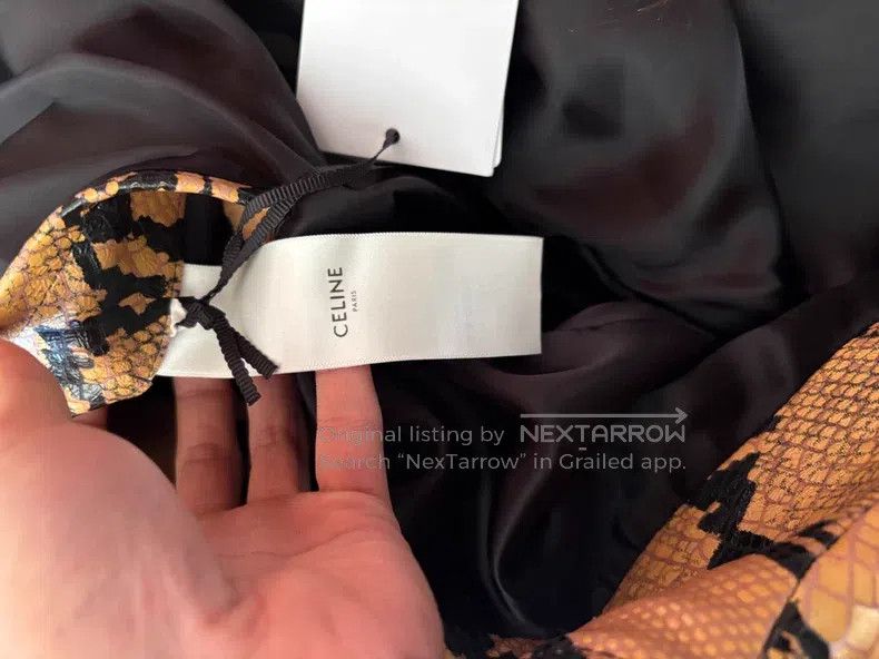 Celine CELINE Snake Print Belted Leather Jacket Size US L / EU 52-54 / 3 - 6 Thumbnail