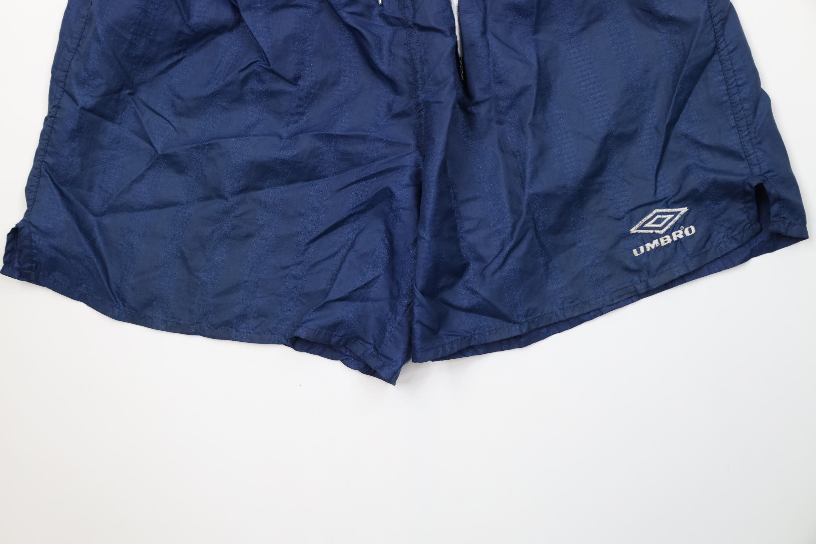 Umbro Vintage 90s Umbro Running Jogging Soccer Shorts Blue Nylon Size US 36 / EU 52 - 4 Thumbnail