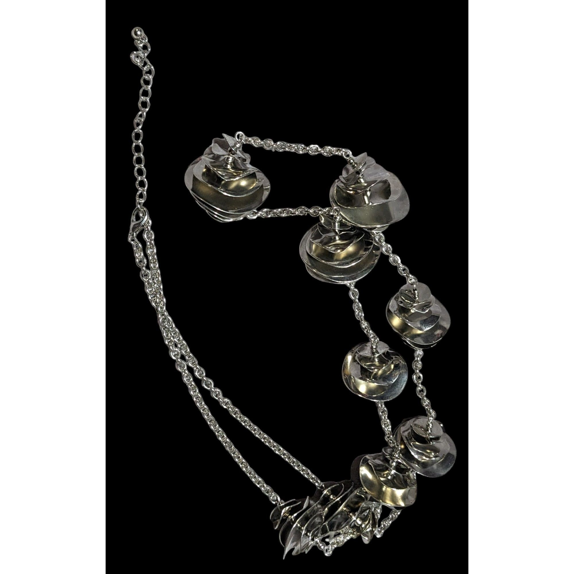 Other Abstract Silver Floral Chime Disc Necklace Size ONE SIZE - 3 Thumbnail