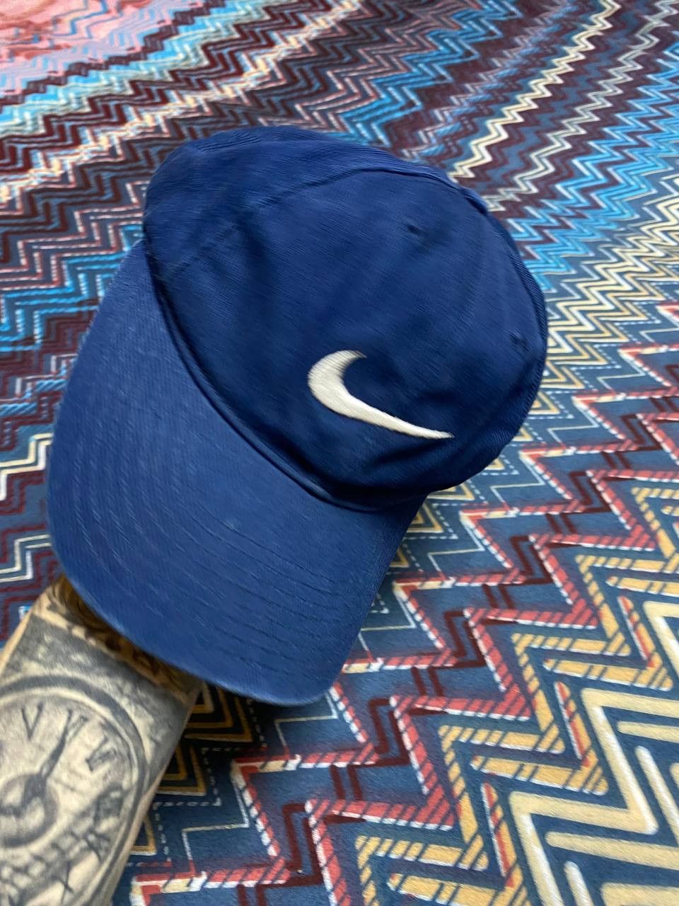 Nike Hats blue Vintage Nike streetwear big logo Cap Y2K Size ONE SIZE - 4 Thumbnail