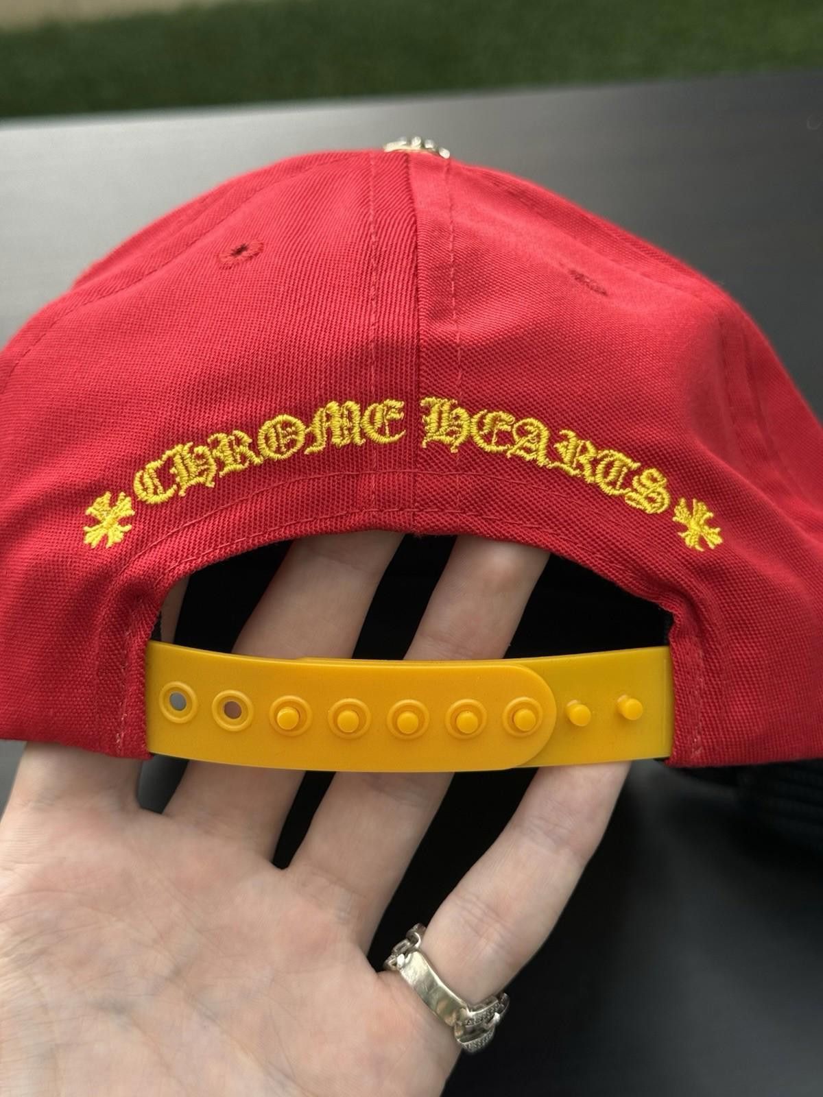 Chrome Hearts Chrome Hearts Yellow Logo Red SnapBack 100% Authentic Hat Size ONE SIZE - 5 Thumbnail