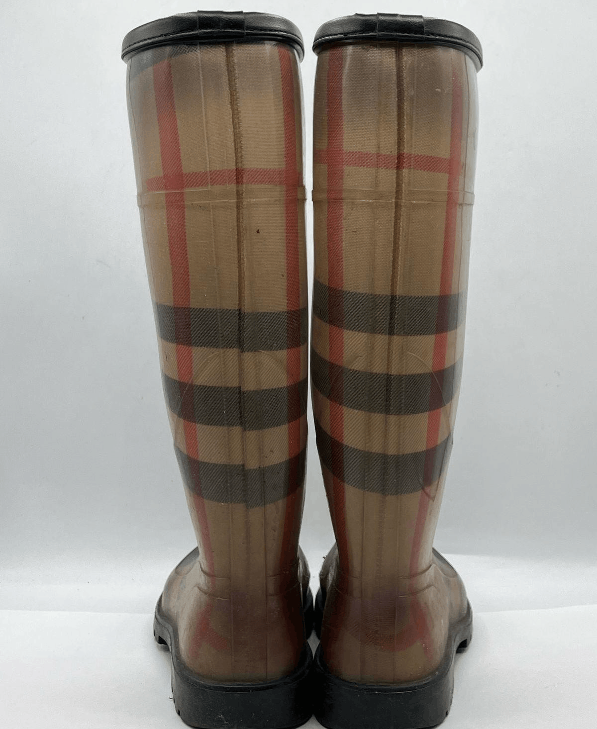 Burberry Burberry Made in Italy Check Pattern Mid Calf Rain Boots Size US 6 / IT 36 - 3 Thumbnail