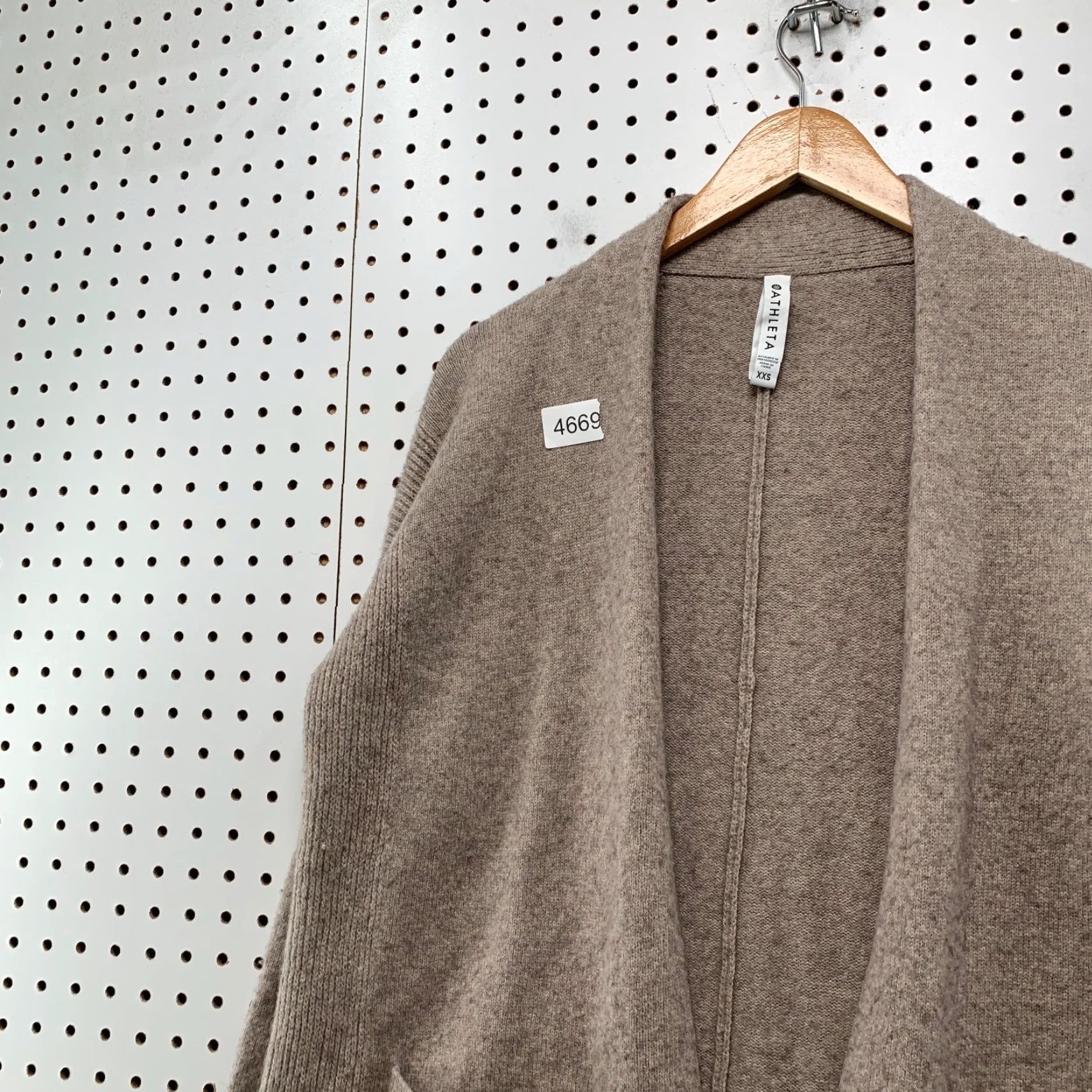 Athleta Athleta Wool Cashmere Cardigan Sweater Womens 2XS Brown Wrap Spirit Side Slit Cardigan Size XXS / US 00 / IT 34 - 6 Thumbnail