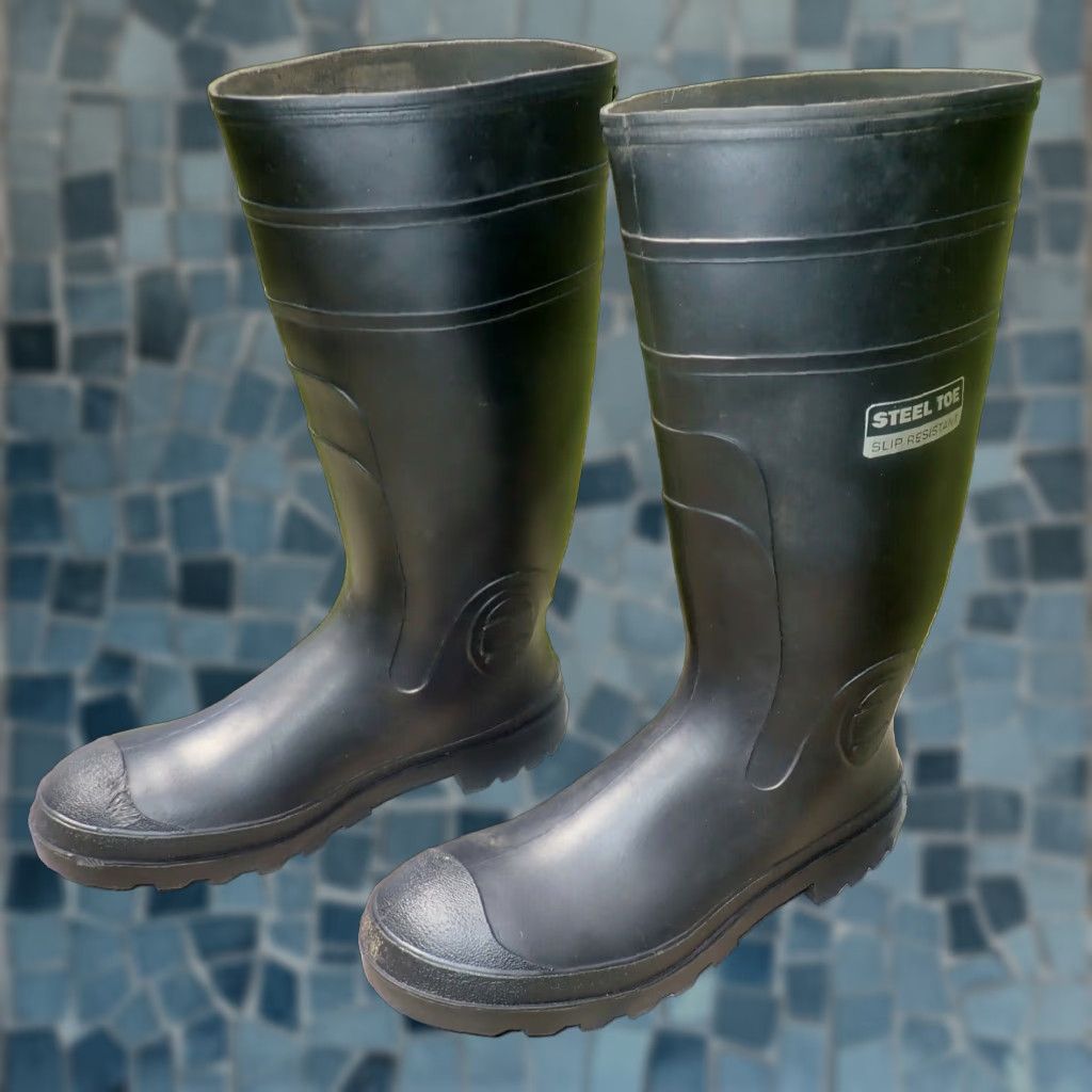 Vintage Genfoot Mens Industrial Steel Toe Rubber Boots 12 Extra Large XL Size US 12 / EU 45 - 1 Thumbnail