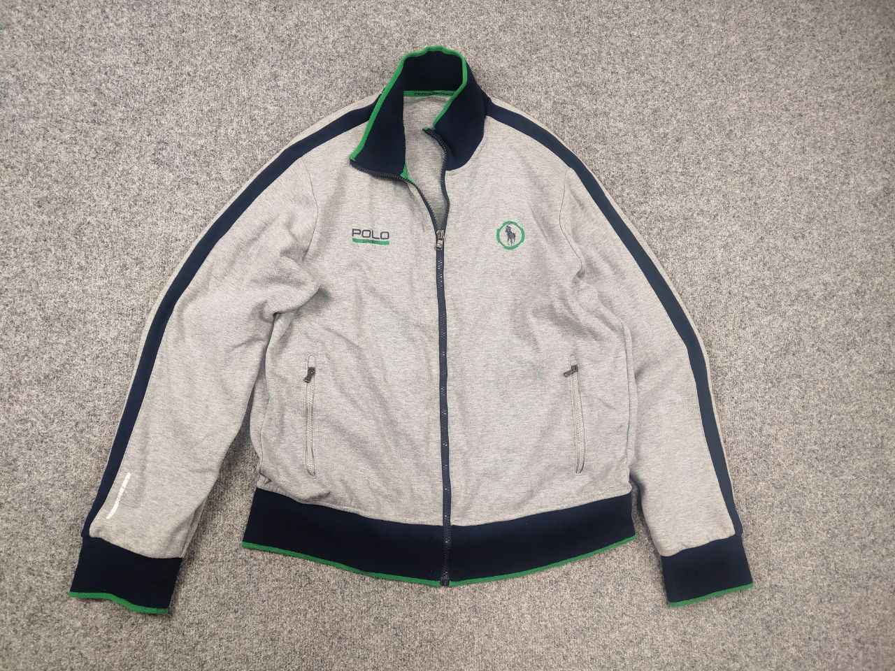 Polo Ralph Lauren Polo Sport Ralph Lauren Vintage Gray Logo Zip Track Jacket Size US L / EU 52-54 / 3 - 8 Thumbnail