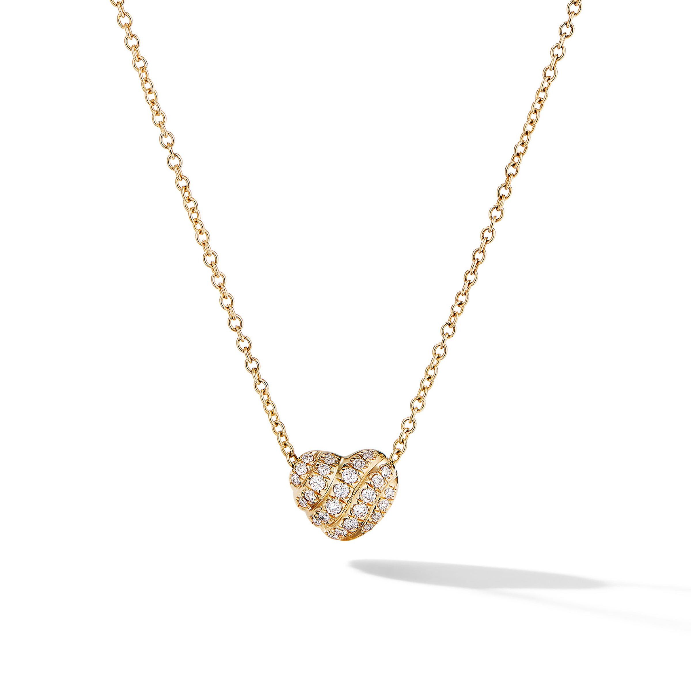 David Yurman o1w1db10325 Necklace in 18K Gold with Diamonds & 6.8mm Size ONE SIZE - 1 Thumbnail