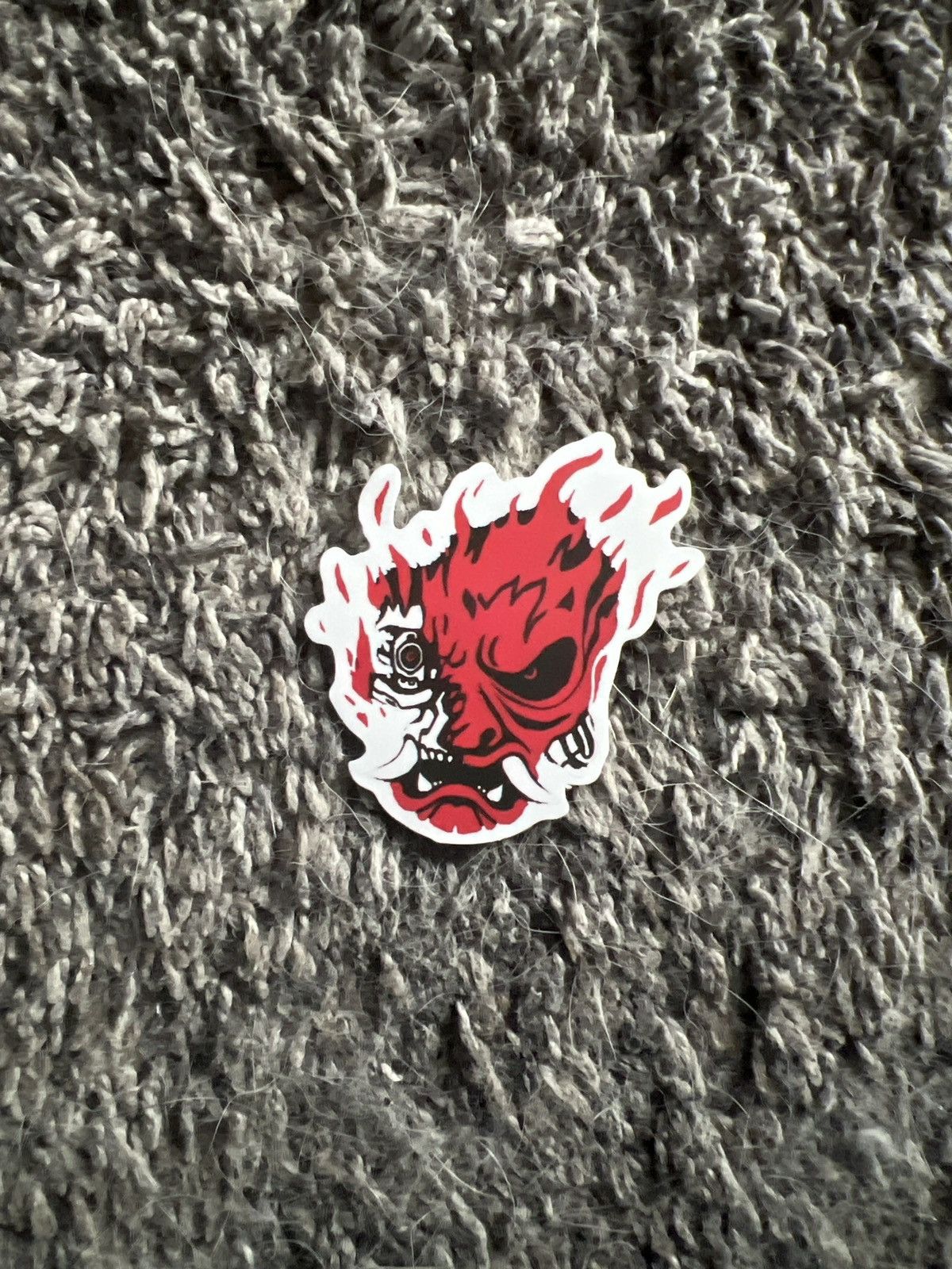 Oni Cyberpunk 2077 Samurai Oni Mask Sticker Size ONE SIZE - 1 Thumbnail