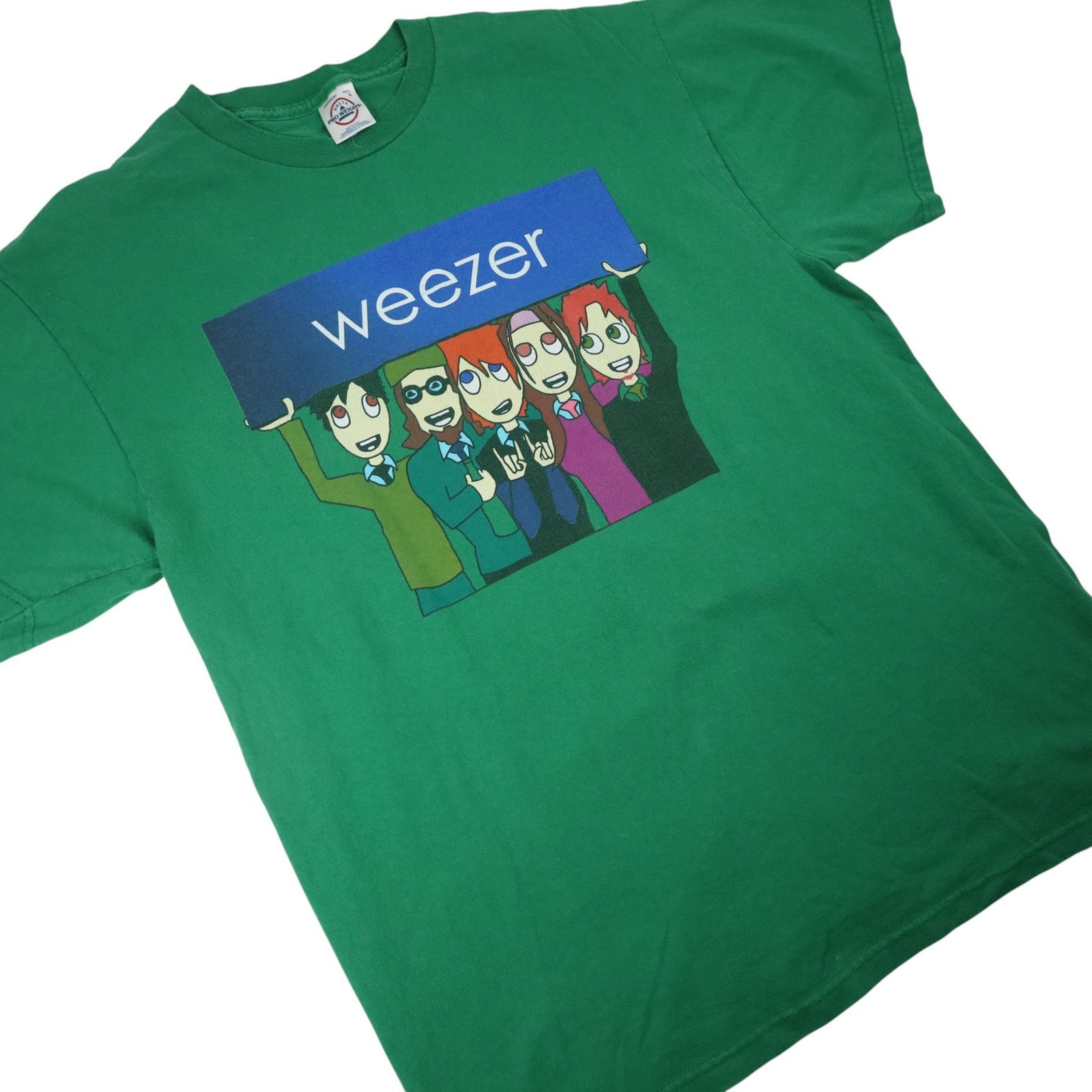Vintage Vintage Y2k Weezer Cartoon Group Photo Band Tee Size US L / EU 52-54 / 3 - 3 Thumbnail