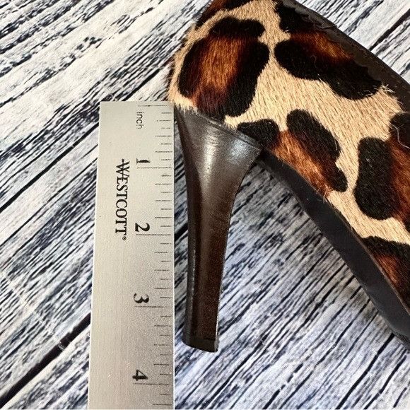 Other Vintage Franco Barbieri Leopard Print Calf Hair Women's Heel Size US 7.5 / IT 37.5 - 8 Thumbnail