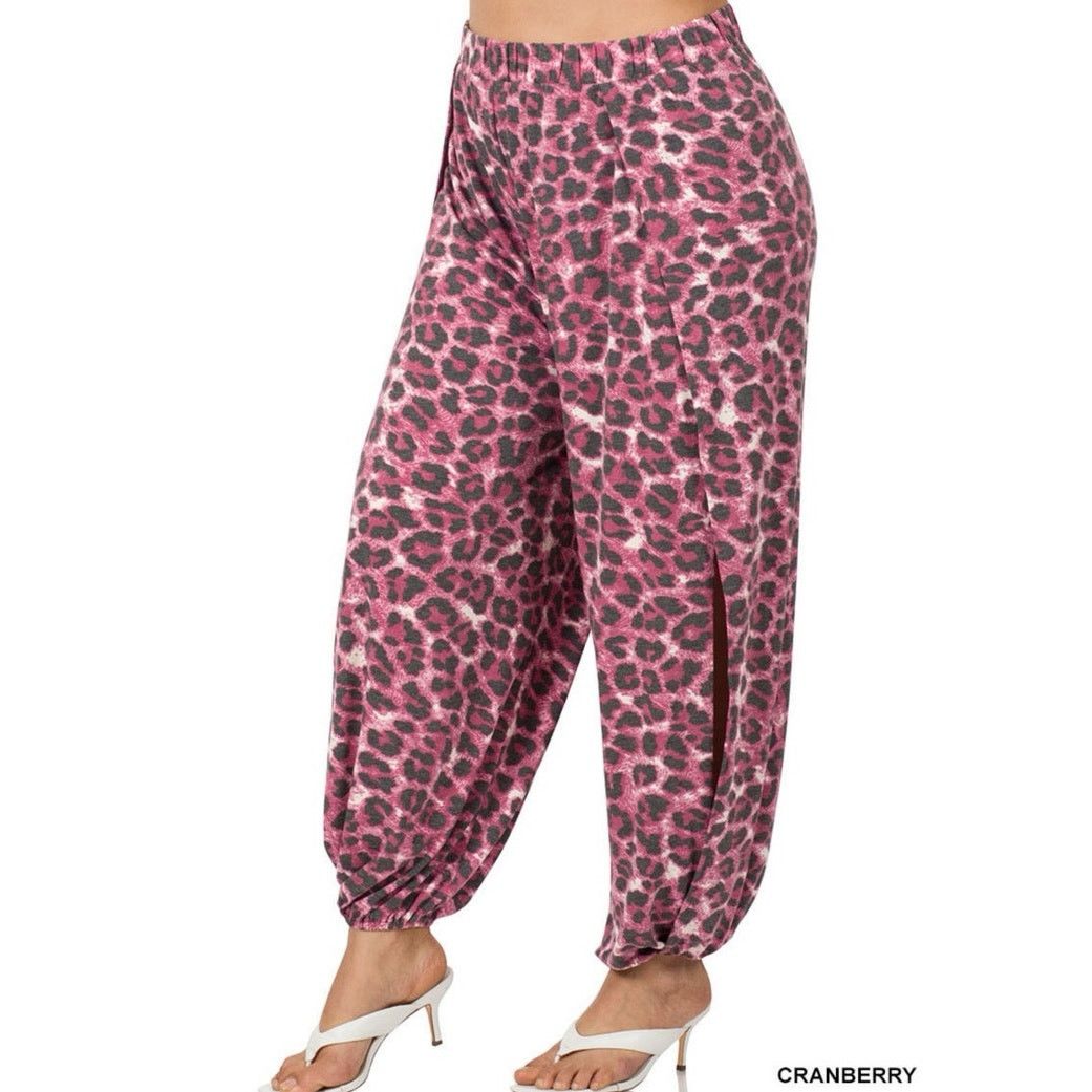 & Other Stories Zenana Leopard Split Leg Pants Size 32" / US 10 / IT 46 - 2 Thumbnail