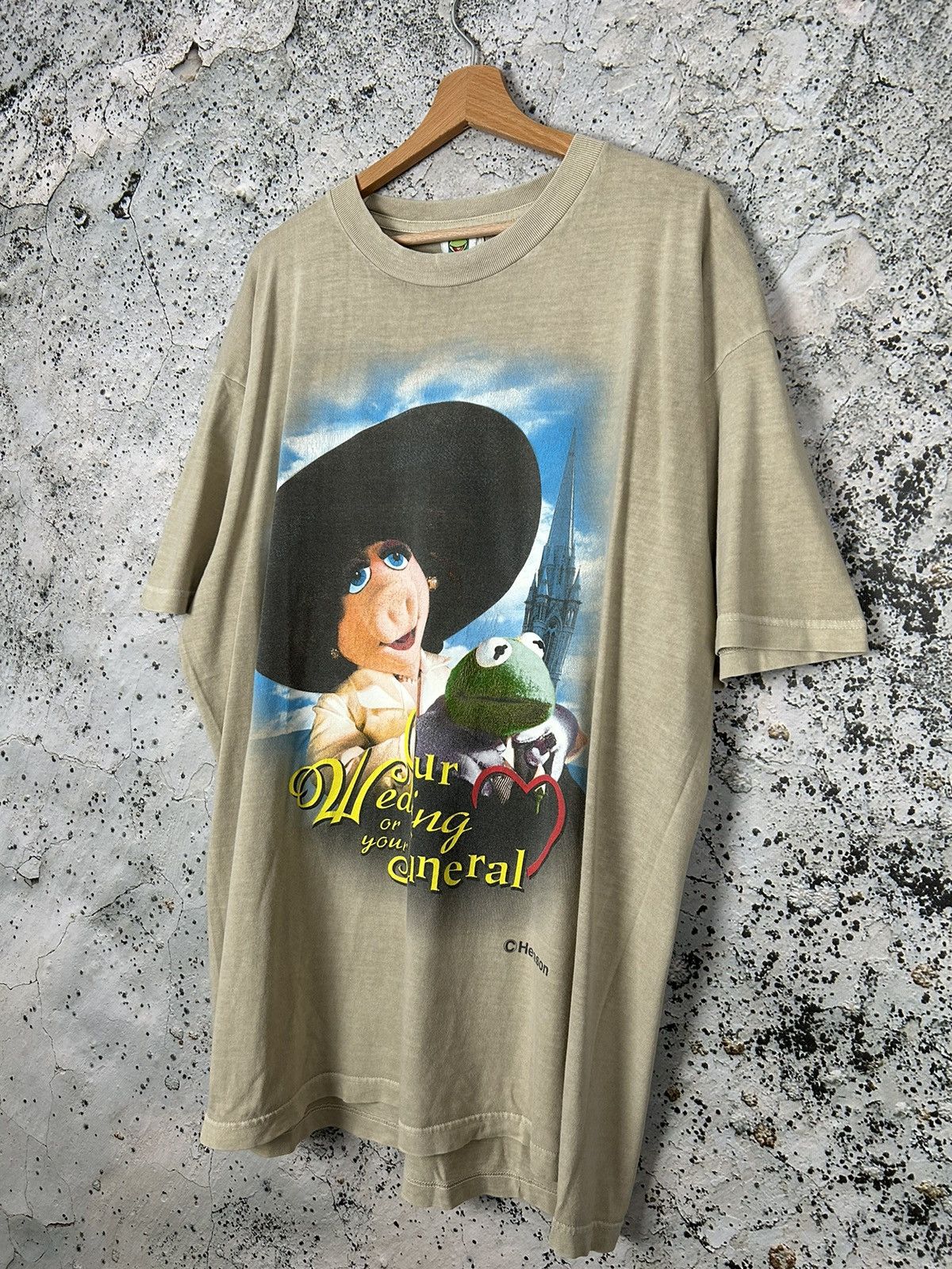 Cartoon Network Vintage Kermit and Piggy Muppets Movie Henson Wedding 90s Size US XL / EU 56 / 4 - 2 Thumbnail
