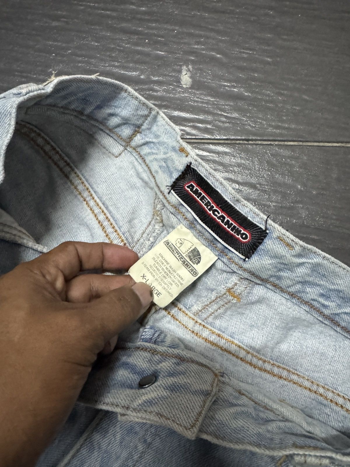 Vintage × Welcome Skateboards vintage americanino baggy short jeans Size US 37 - 3 Thumbnail