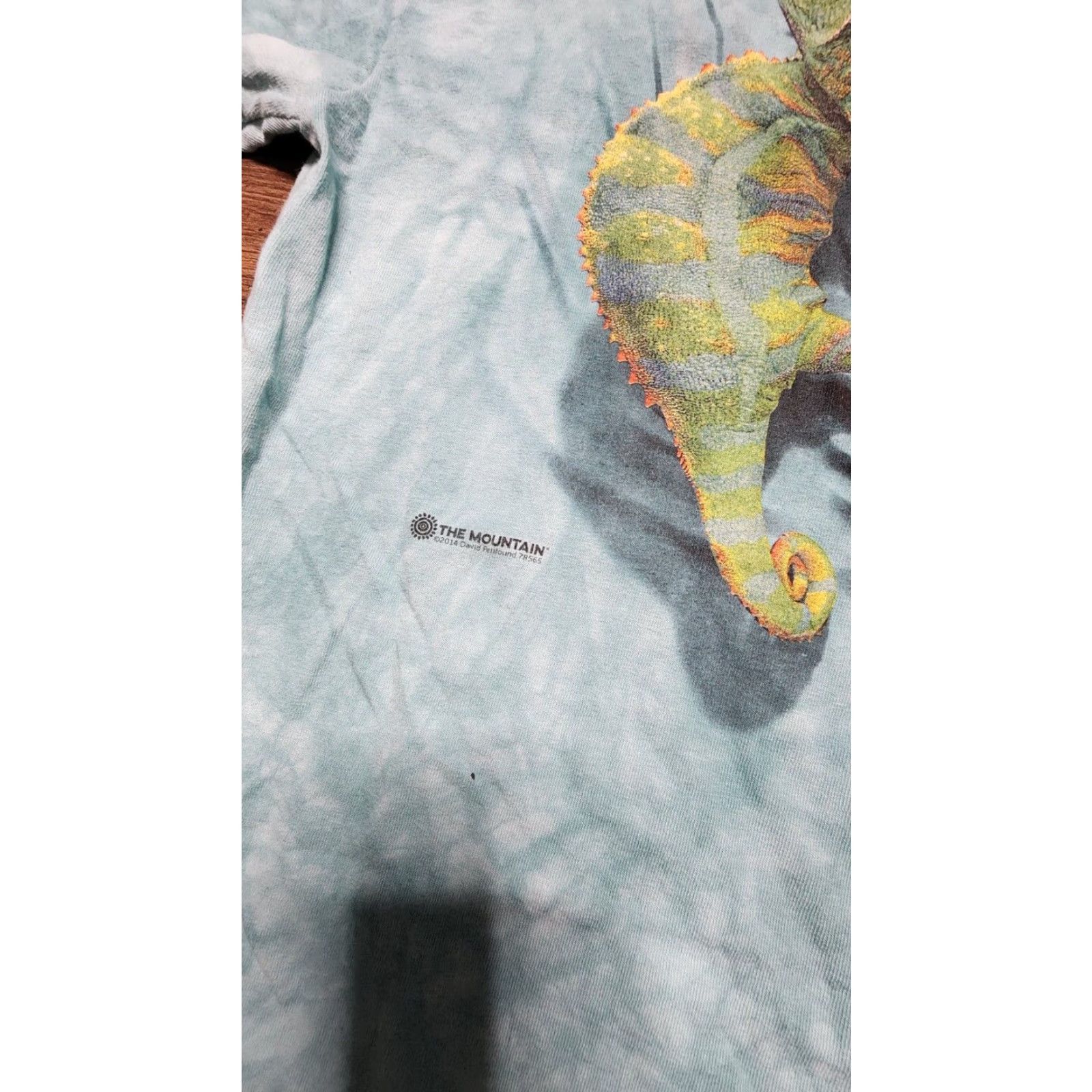 The Mountain VINTAGE The Mountain T-Shirt Adult Medium Blue Tie Dye Gecko 3D David Penfound Mens L Shirts (Graphic Print) Size US L / EU 52-54 / 3 - 4 Thumbnail