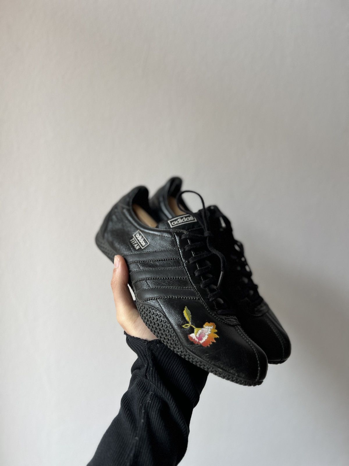 Adidas Rare Black Leather Adidas Titan Y2K City Series Puma Cat Size US 9 / EU 42 - 12 Thumbnail