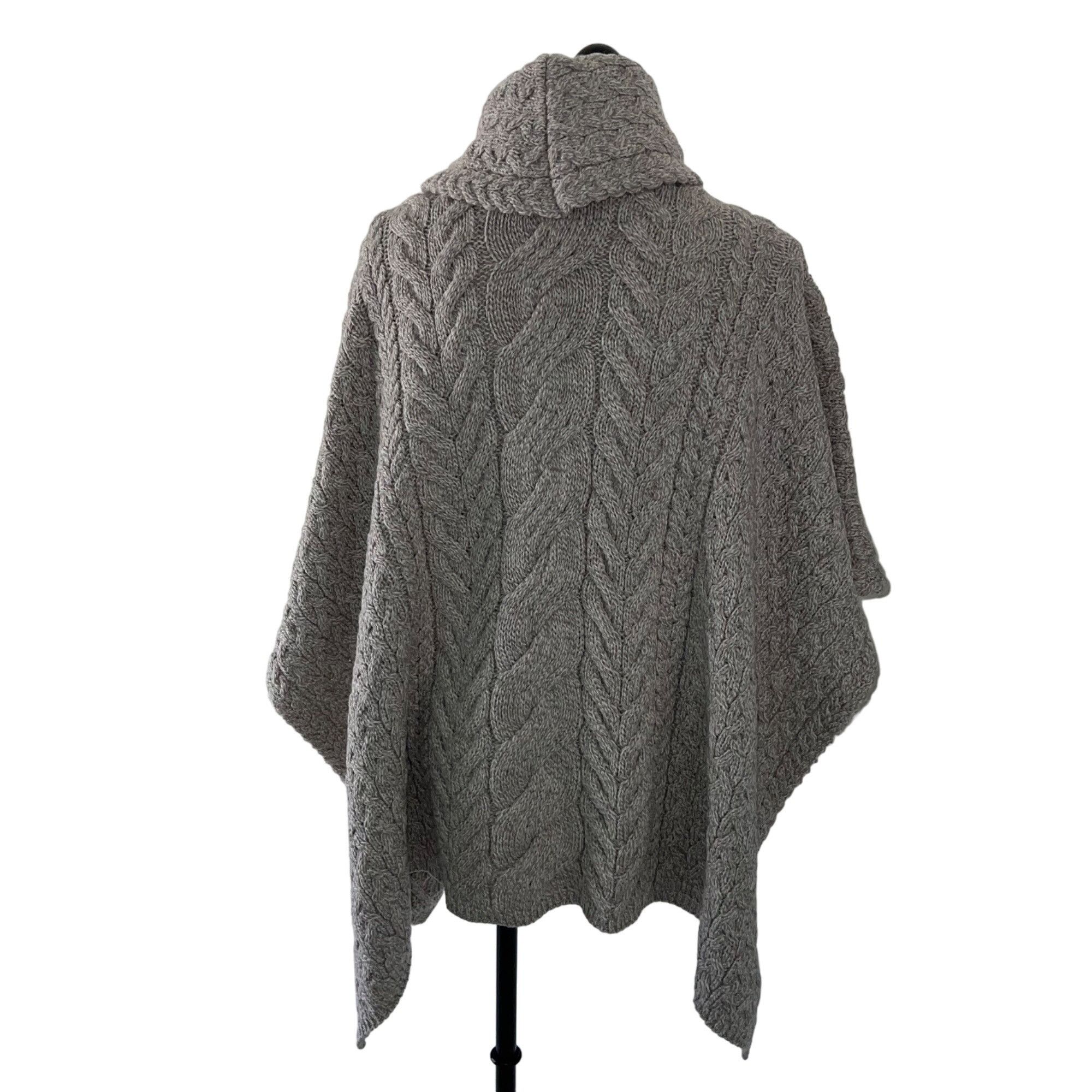 Other Aran ‎Womens ‎‎‎‎‎‎‎‎Top One Size Beige Co‎wl Neck Poncho Size ONE SIZE - 2 Thumbnail