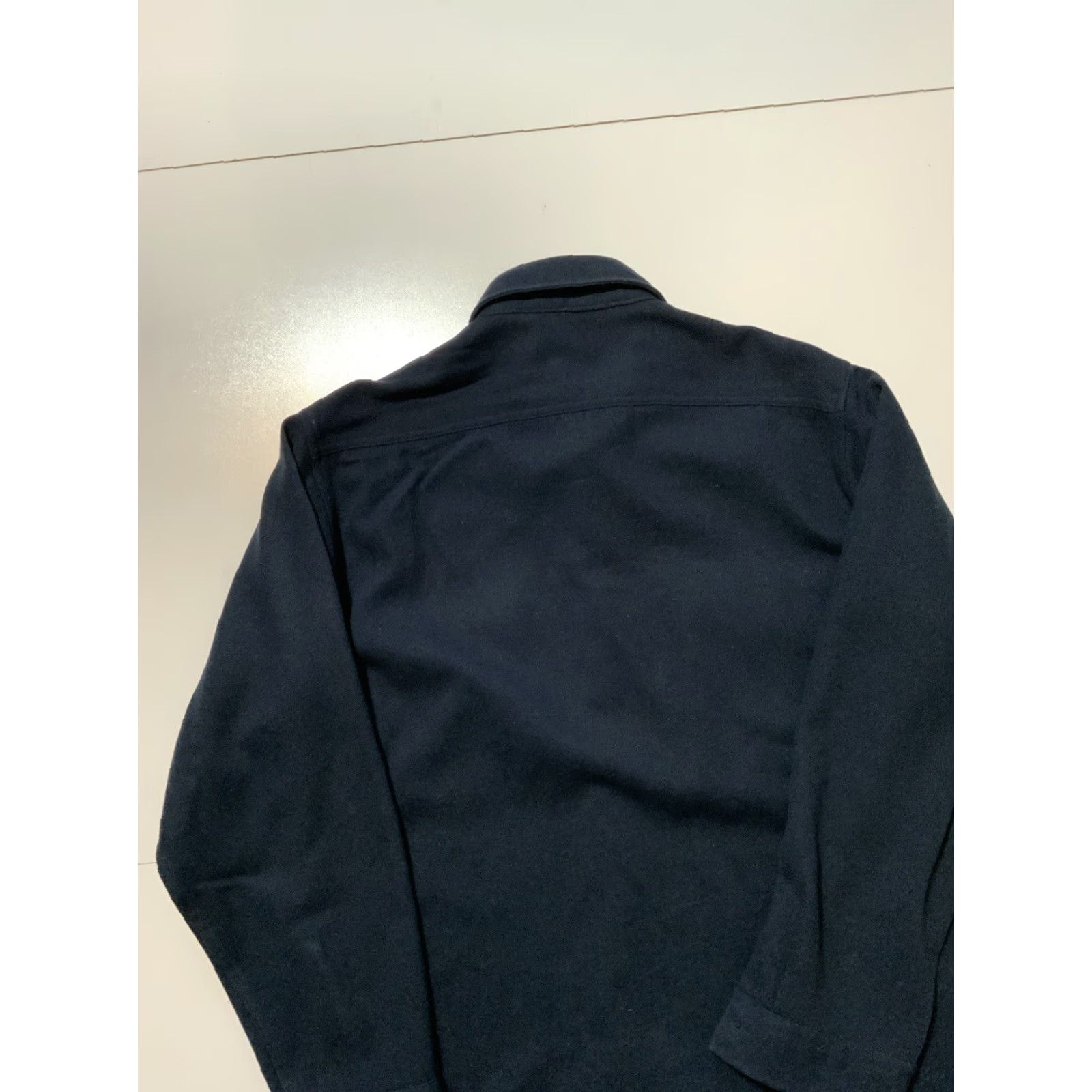Levi's VINTAGE Levi's Button-Front Shirt Navy Blue Wool Flannel Sutter Creek Sz. M Long Sleeve Size US M / EU 48-50 / 2 - 4 Thumbnail