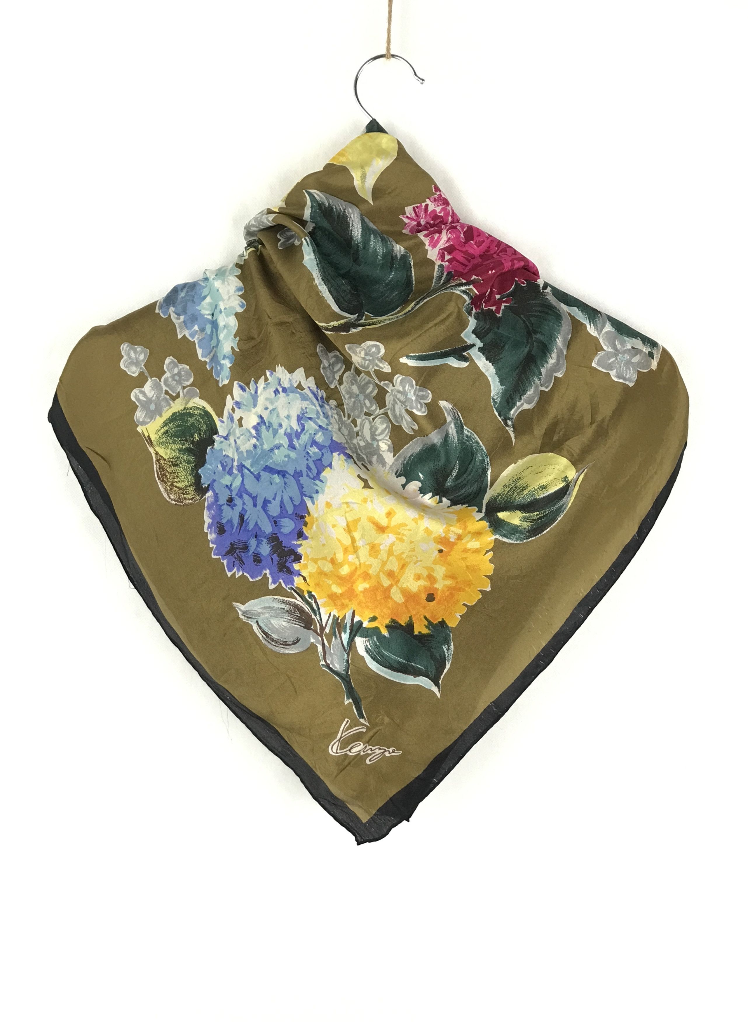Vintage Kenzo Floral Silk Scarf