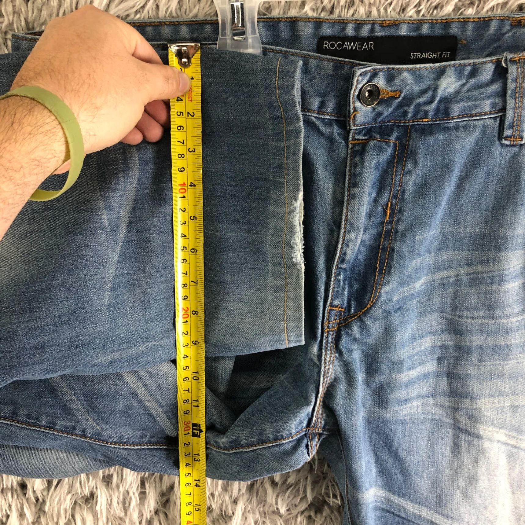 Rocawear Rocawear Mens Jeans Size 38 Mid Rise Straight Leg Medium Wash Blue Denim 5-Pocket Regular Belt Loops Blue Rocawear Brand Mens Jeans Size US 38 / EU 54 - 4 Thumbnail