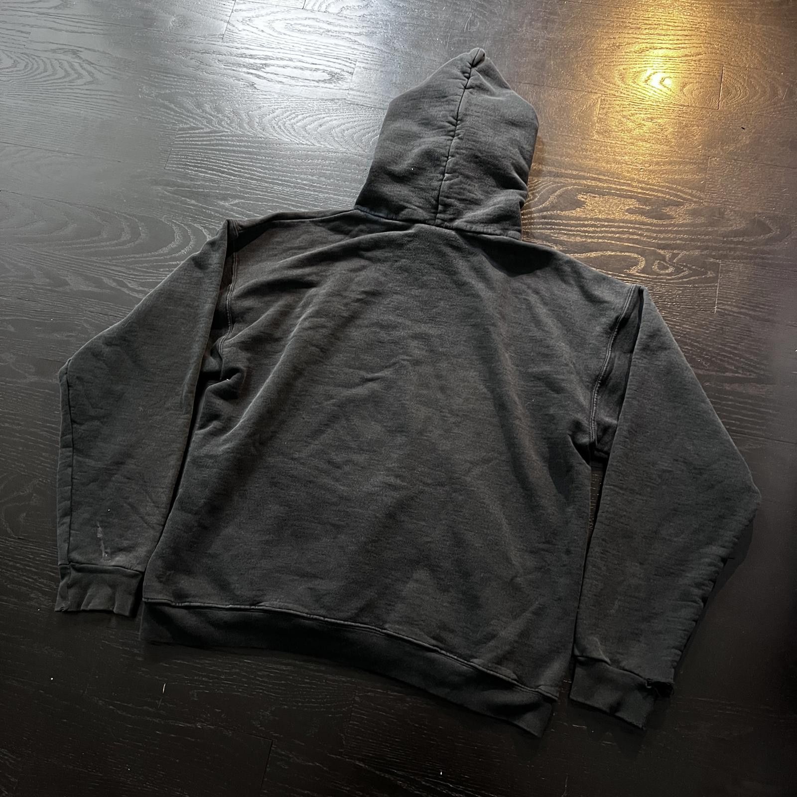 Vintage Vintage Distressed Black Hoodie College Frat Size US L / EU 52-54 / 3 - 3 Thumbnail